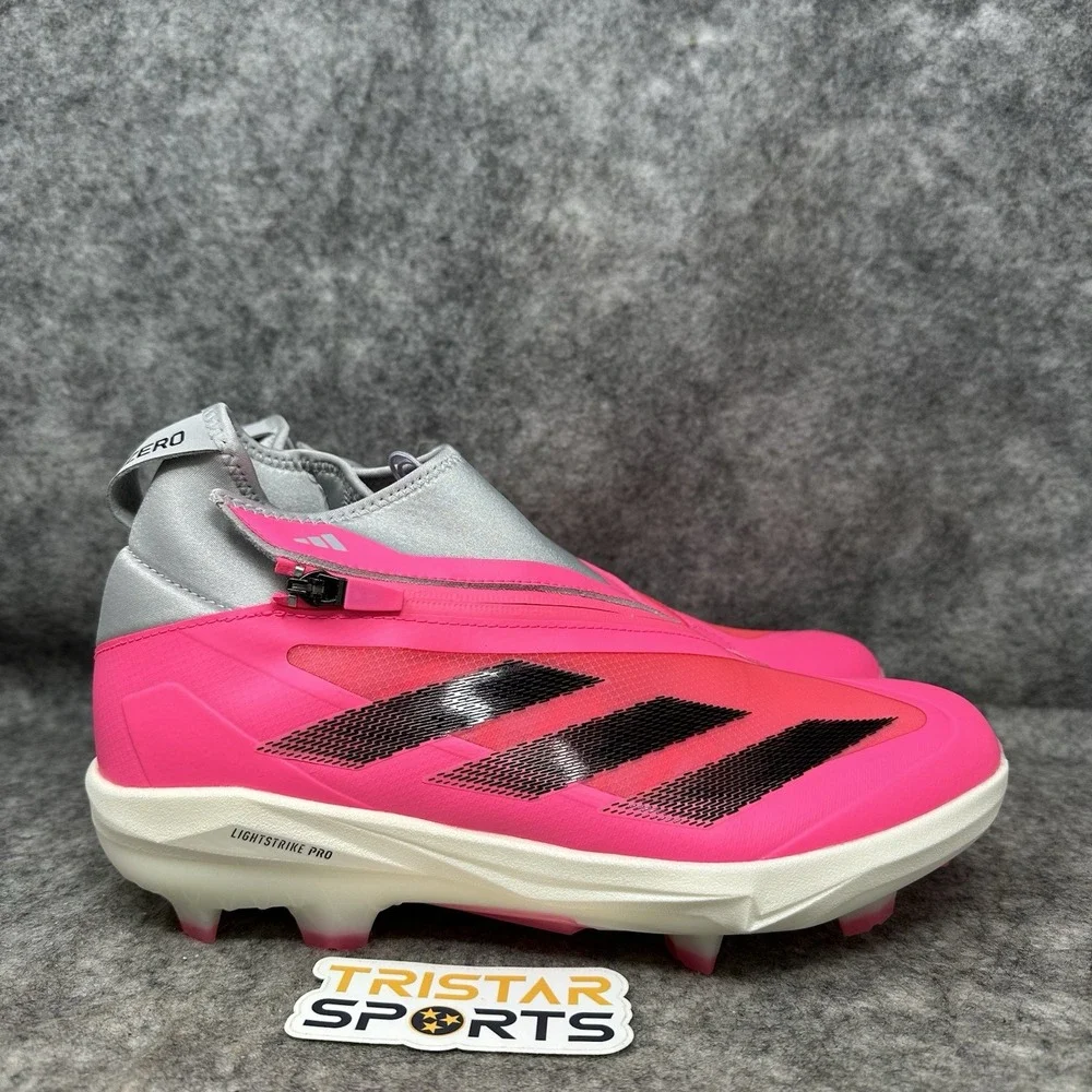 Adidas Adizero Impact+ TPU Baseball Cleats Mens Sz 9.5 Pink Gray Molded IF3353